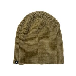 Burton Beanie Olive Green Recycled Polyester Ribbed Knit Snowboard Hat